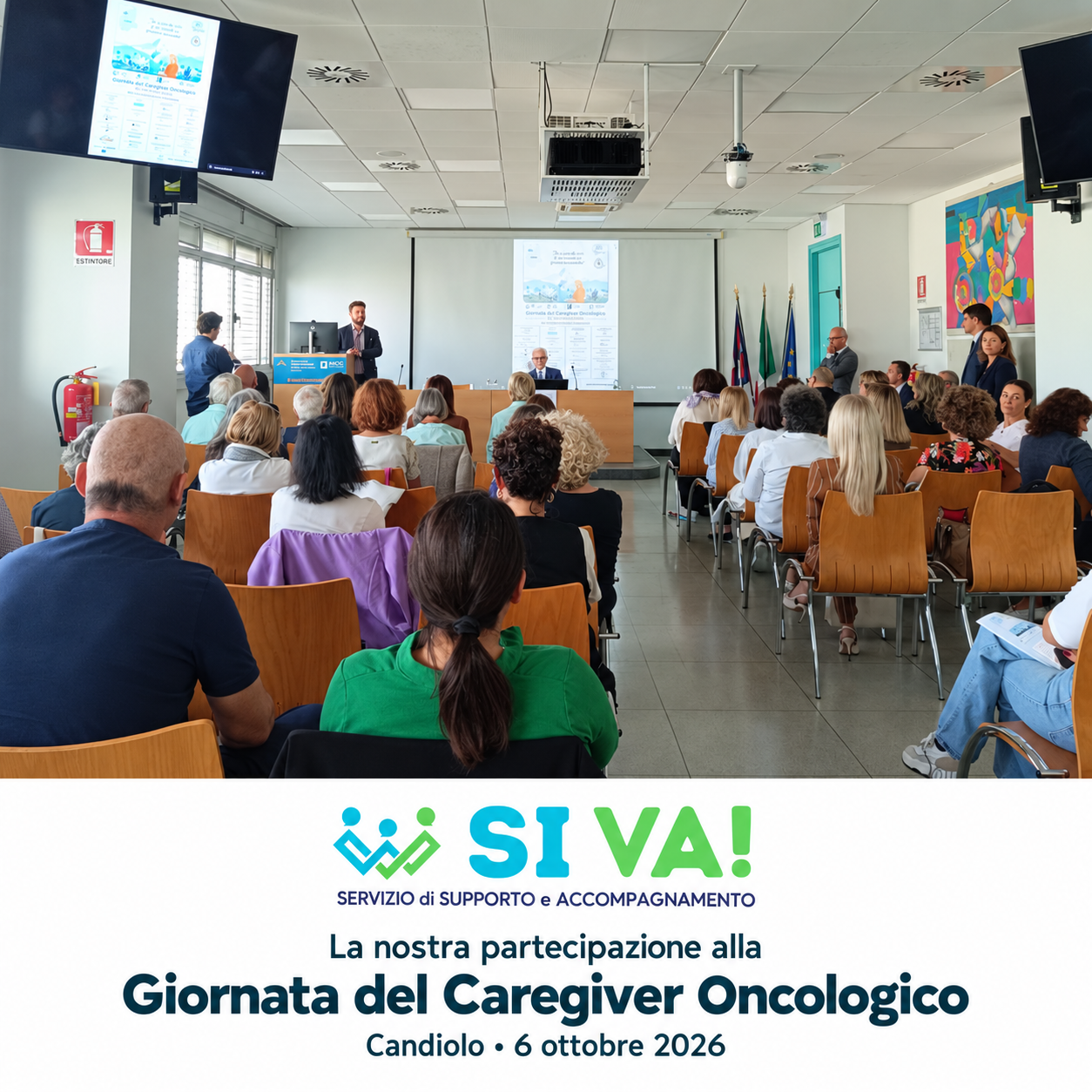 Giornata nazionale caregiver candiolo Sala e partecipanti alla Giornata del Caregiver Oncologico a Candiolo, 6 ottobre 2026